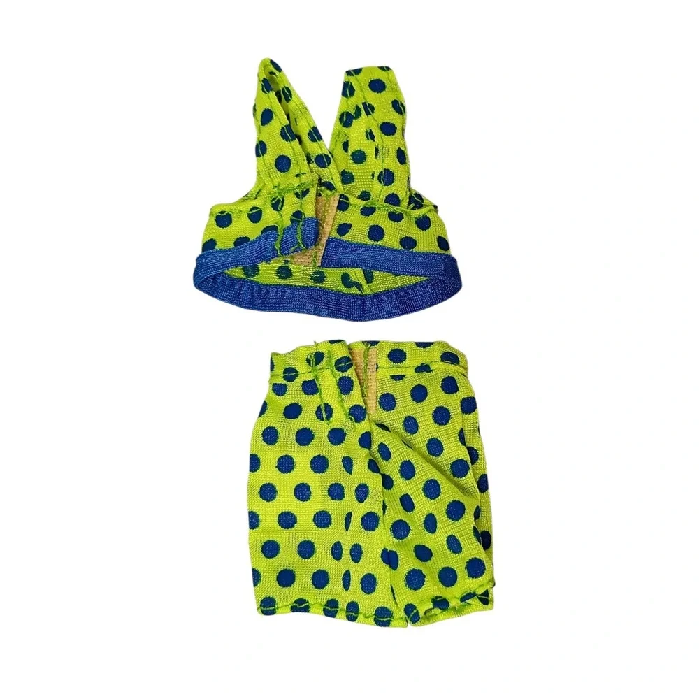 Vintage 1993 Barbie 11289 Floatin'‎ Cool Clothing Set Green Blue Dot
